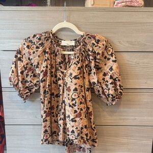 Floral Puff Sleeve Blouse